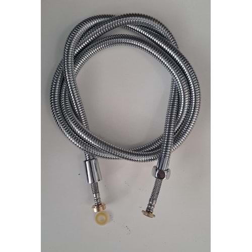 SPİRAL DUŞ HORTUMU LÜX ÇELİK ÖRGÜLÜ METAL SOMUNLU 150 - 170cm