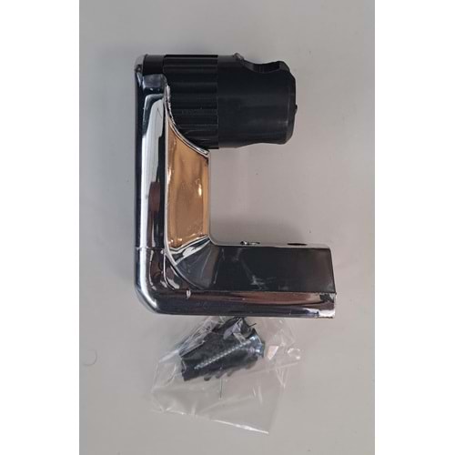 DUŞ MAFSALI - PLASTİK HAREKETLİ KROM/SİYAH L TİPİ