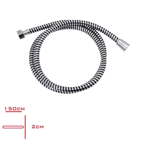 PLASTİK DUŞ HORTUMU RENKLİ HALKALI 1/2-1/2
