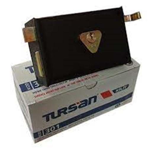 TURSAN TRAJLI ( TİRAJLI ) KİLİT KARE 14 cm SİLİNDİRLİ TRAJLI ( TİRAJLI ) KİLİT - DEMİR KAPI KİLİDİ - 301