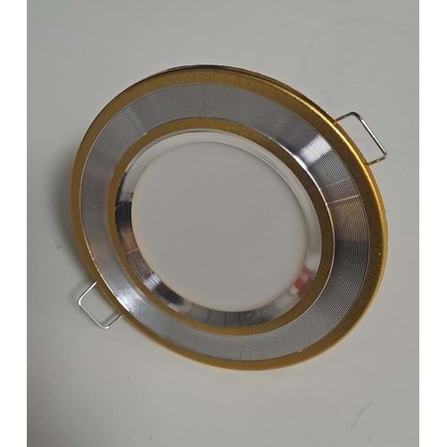 GLOBAL 5 WATT LED SPOT KROM ÇİZGİLİ ALTIN PLASTİK KASA BEYAZ IŞIK 6500K 358LM