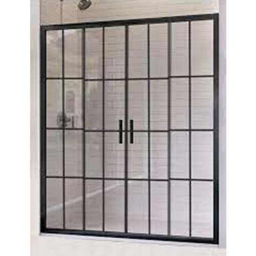 DUŞAKABİN 6mm CAM 2 SABİT 2 ÇALIŞIR 140-160 cm H:190cm - SARUN YAPI MARKET A.Ş. - KAROLAJ