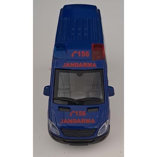 CAN OYUNCAK - METAL IŞIKLI SESLİ JANDARMA ARABASI ( 5,5 CM x 14 CM )