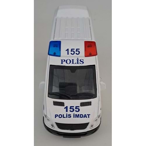 CAN OYUNCAK - METAL IŞIKLI SESLİ POLİS ARABASI ( 5,5 CM x 14 CM )