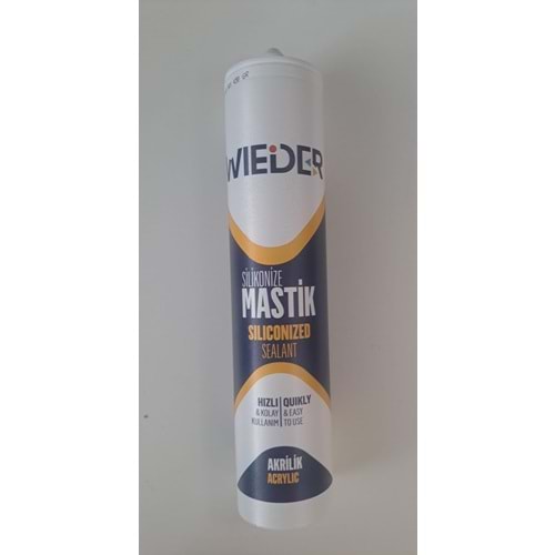 WIEDER SİLİKONİZE MASTİK BEYAZ 450 Gr