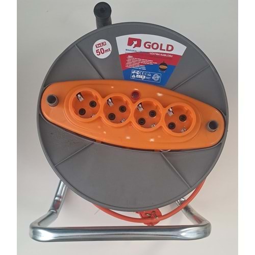 GOLD MAKARALI SEYYAR UZATMA ARA KABLOSU - 3 x 2,5 - 50 mt