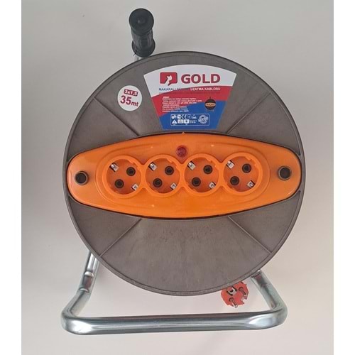 GOLD MAKARALI SEYYAR UZATMA ARA KABLOSU - 3 x 1,5 - 35 mt