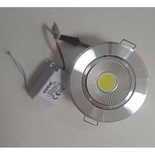 NOAS 5 WATT COB LED SPOT ALÜMİNYUM KROM KASA BEYAZ IŞIK 450lm