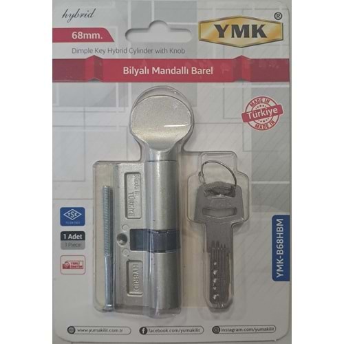 YMK 68 mm BİLYALI HYBRİD SATEN MANDALLI BAREL YMK-B68HBM