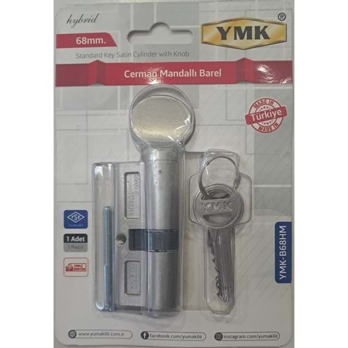 YMK 68 mm CERMAN HYBRİD SATEN MANDALLI BAREL YMK-B68HM