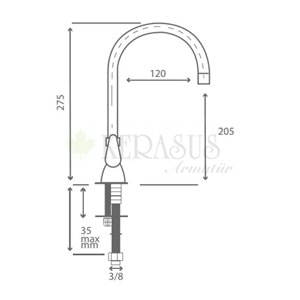 KERASUS MOON SERİSİ - MİX KUĞU LAVABO BATARYASI 40Ø