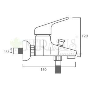 KERASUS LALE SERİSİ - MİX BANYO BATARYASI 35Ø