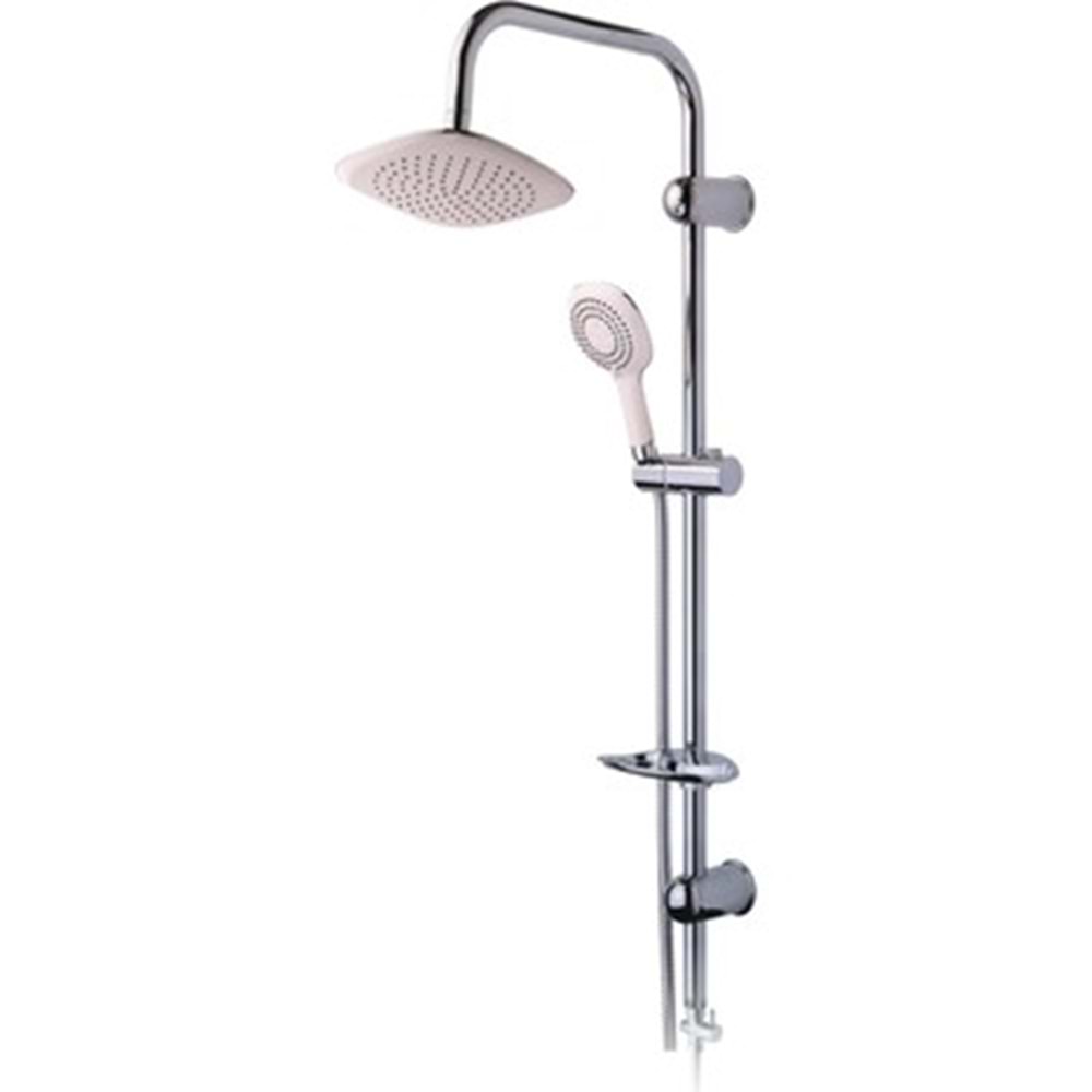ROBOT DUŞ SETİ - FLAT DUŞ SETİ - VENEDİK - BEYAZ KROM