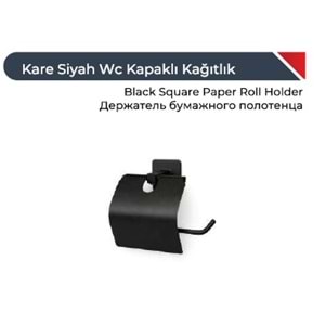 ALPER BANYO JASMİN KARE SİYAH YAPIŞKANLI GENİŞ KAPAKLI WC KAĞITLIK ( VAKUM AMBALAJ )