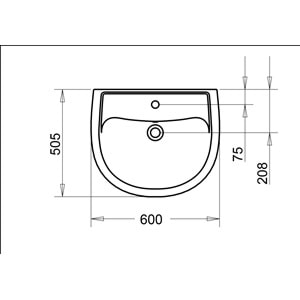 ALİZE LAVABO 50X60cm TURAVİT