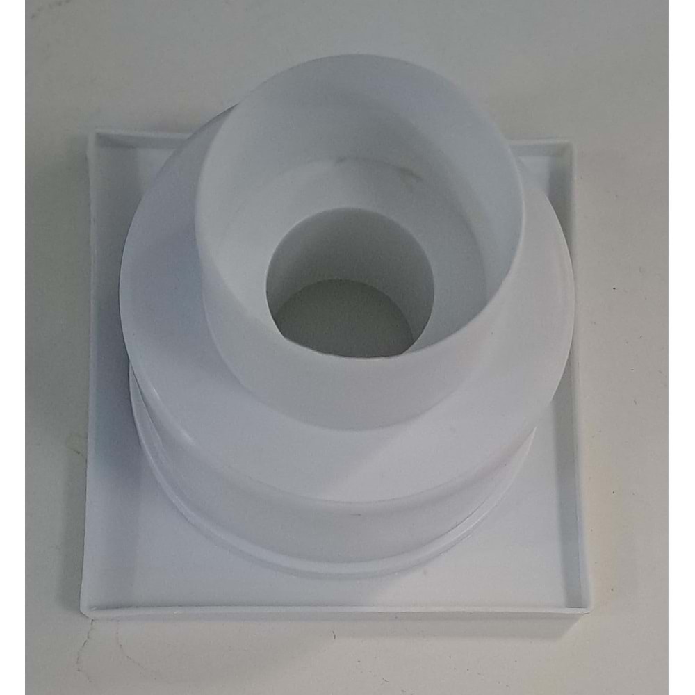 BEYAZ YER SÜZGECİ 10 x 10 cm - Ø 50 ALTTAN ÇIKIŞ YER SİFONU