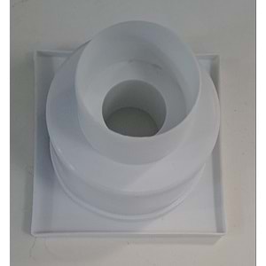 BEYAZ YER SÜZGECİ 10 x 10 cm - Ø 50 ALTTAN ÇIKIŞ YER SİFONU