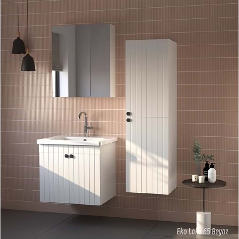 HİLTON BANYO DOLABI - EKO LAKE 65 BEYAZ