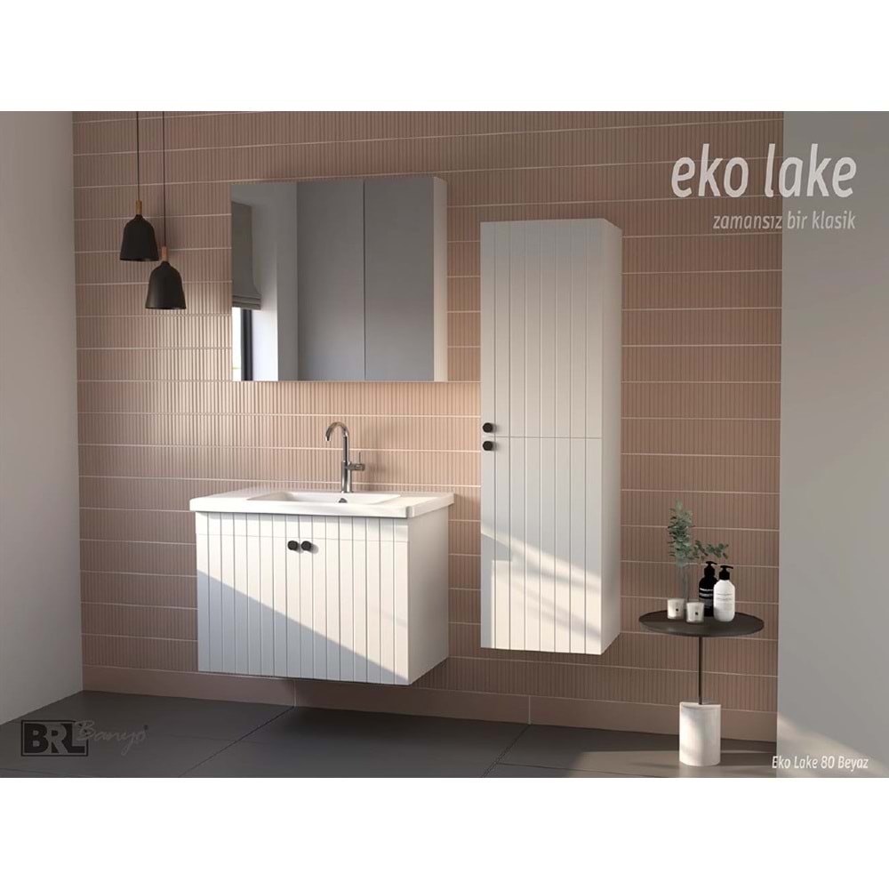 HİLTON BANYO DOLABI - EKO LAKE 80 BEYAZ
