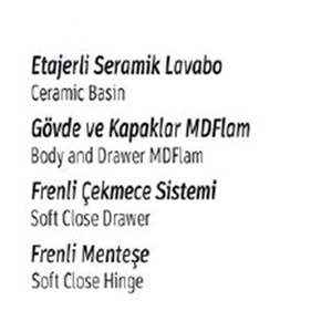 HİLTON BANYO DOLABI - GOLA 80 BEYAZ