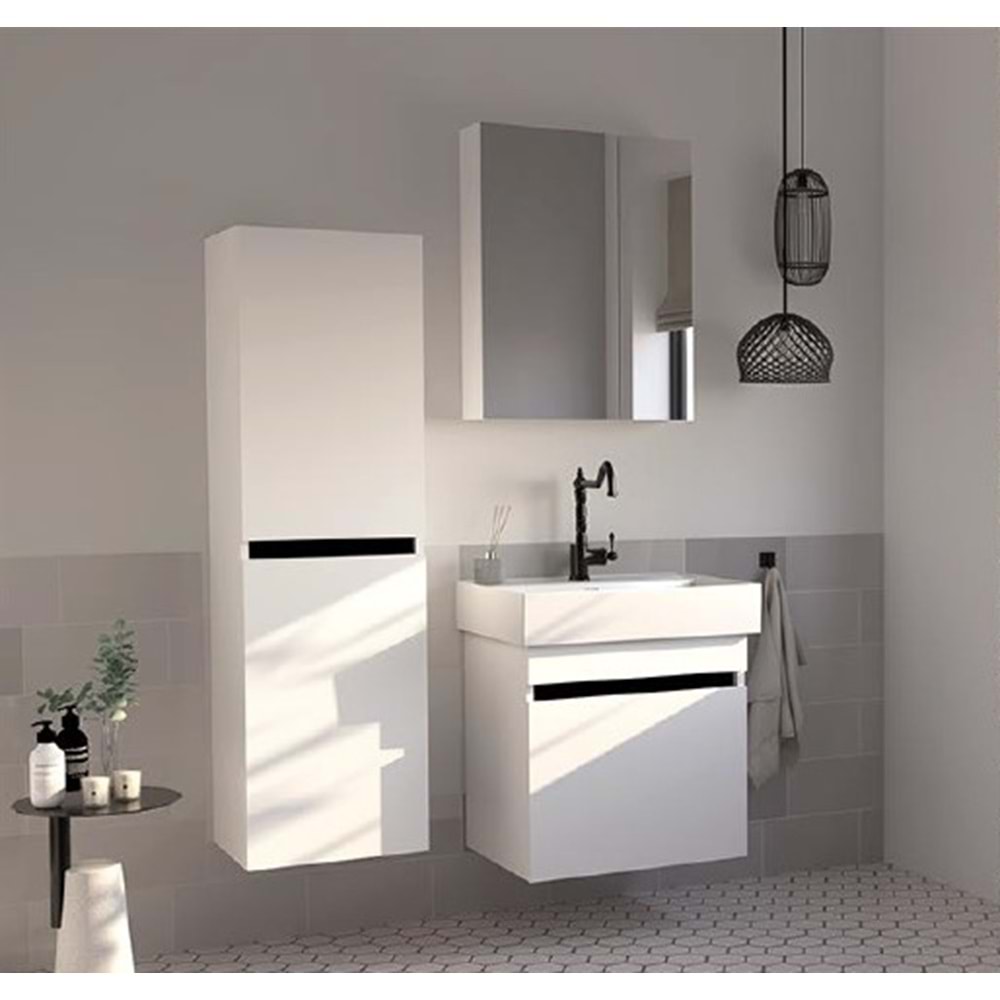 HİLTON BANYO DOLABI - GOLA 80 BEYAZ