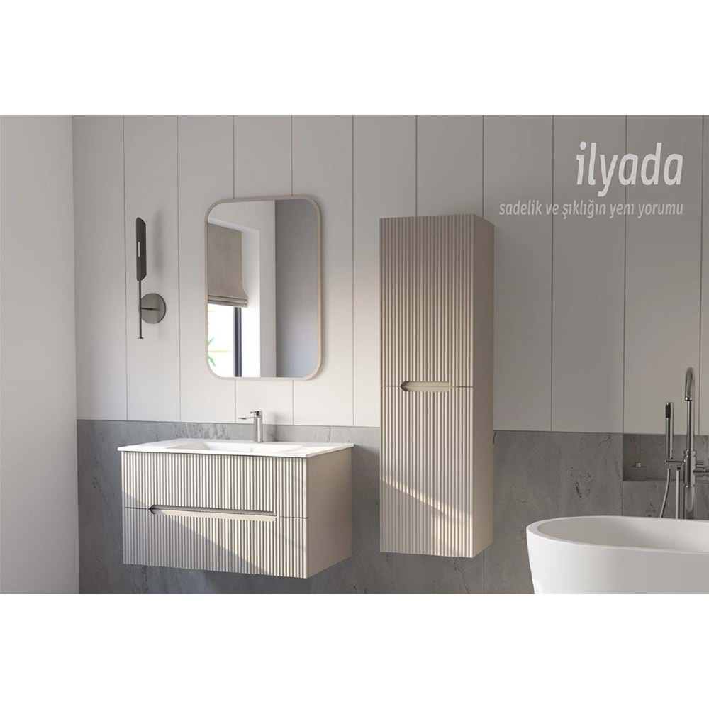 HİLTON BANYO DOLABI - İLYADA 70 MAT LAKE BEYAZ
