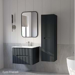 HİLTON BANYO DOLABI - İLYADA 70 MAT LAKE ANTRASİT