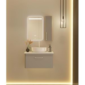 HİLTON BANYO DOLABI - MONZA 80 cm - GRİ