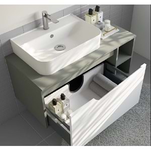 HİLTON BANYO DOLABI - NEWYORK 100 MAT LAKE MARİN MAVİ