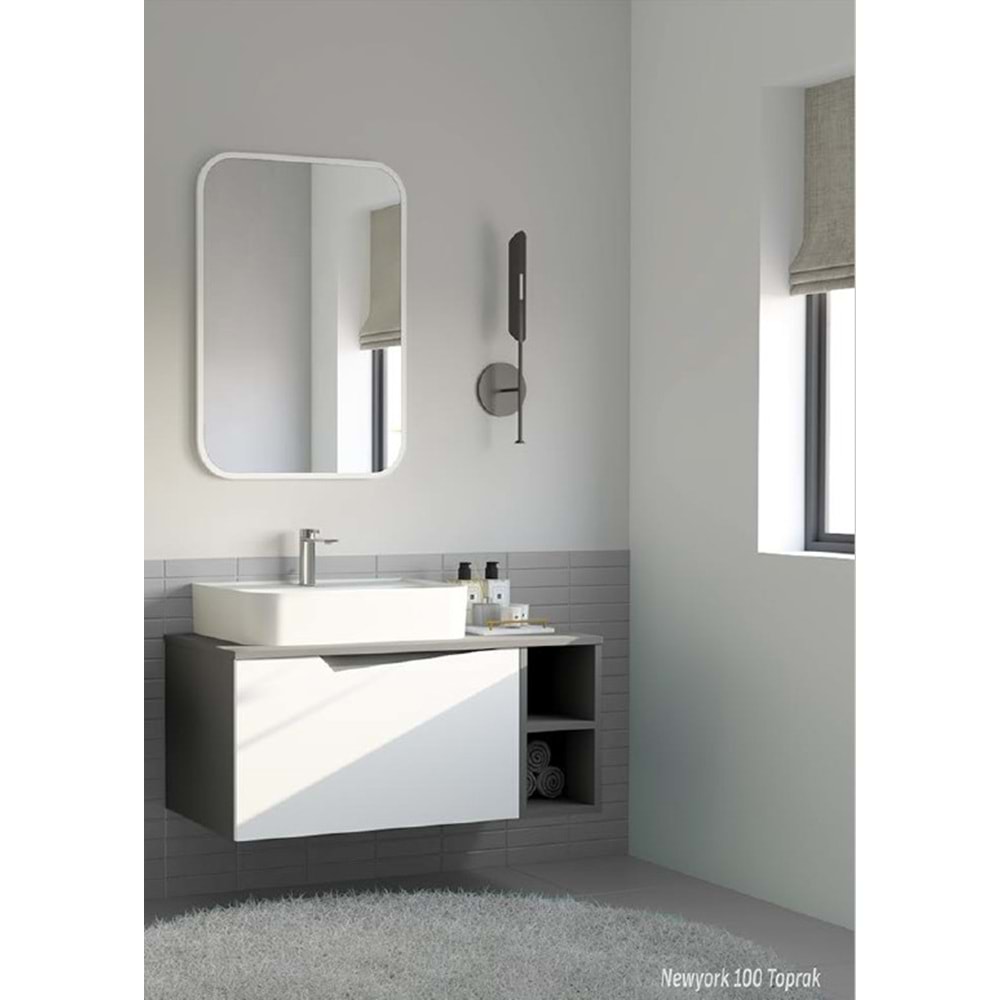 HİLTON BANYO DOLABI - NEWYORK 100 MAT LAKE TOPRAK