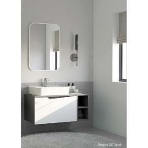 HİLTON BANYO DOLABI - NEWYORK 100 MAT LAKE TOPRAK