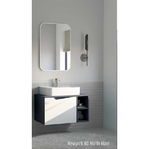 HİLTON BANYO DOLABI - NEWYORK 80 MAT LAKE MARİN MAVİ