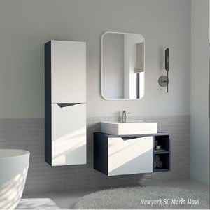 HİLTON BANYO DOLABI - NEWYORK 80 MAT LAKE MARİN MAVİ
