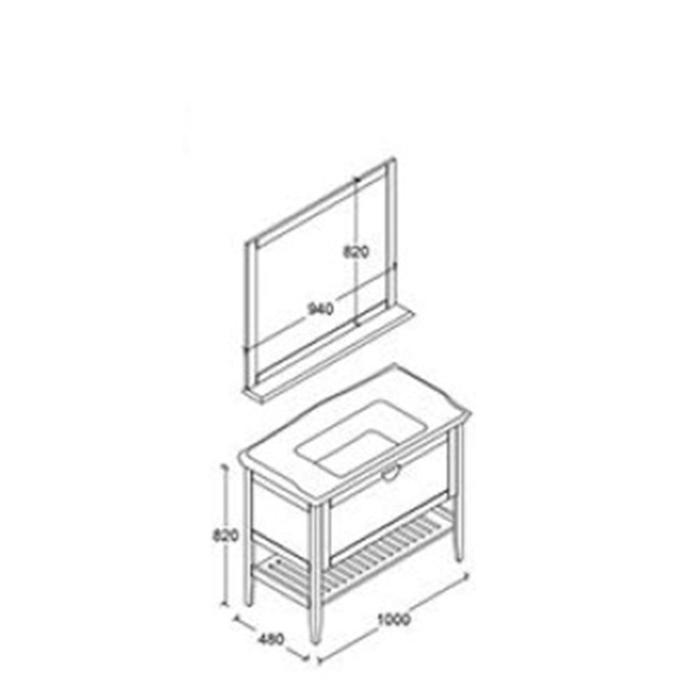 HİLTON BANYO DOLABI - ODESSA 100 MAT LAKE ANTRASİT