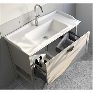 HİLTON BANYO DOLABI - ODESSA 100 MAT LAKE ANTRASİT
