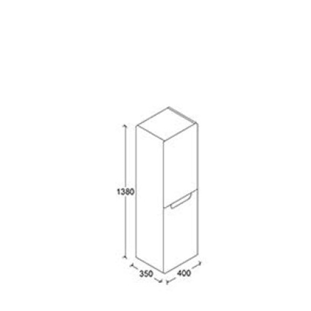 HİLTON BANYO DOLABI - SHARP BOY DOLABI MAT LAKE ROYAL MEŞE / ANTRASİT