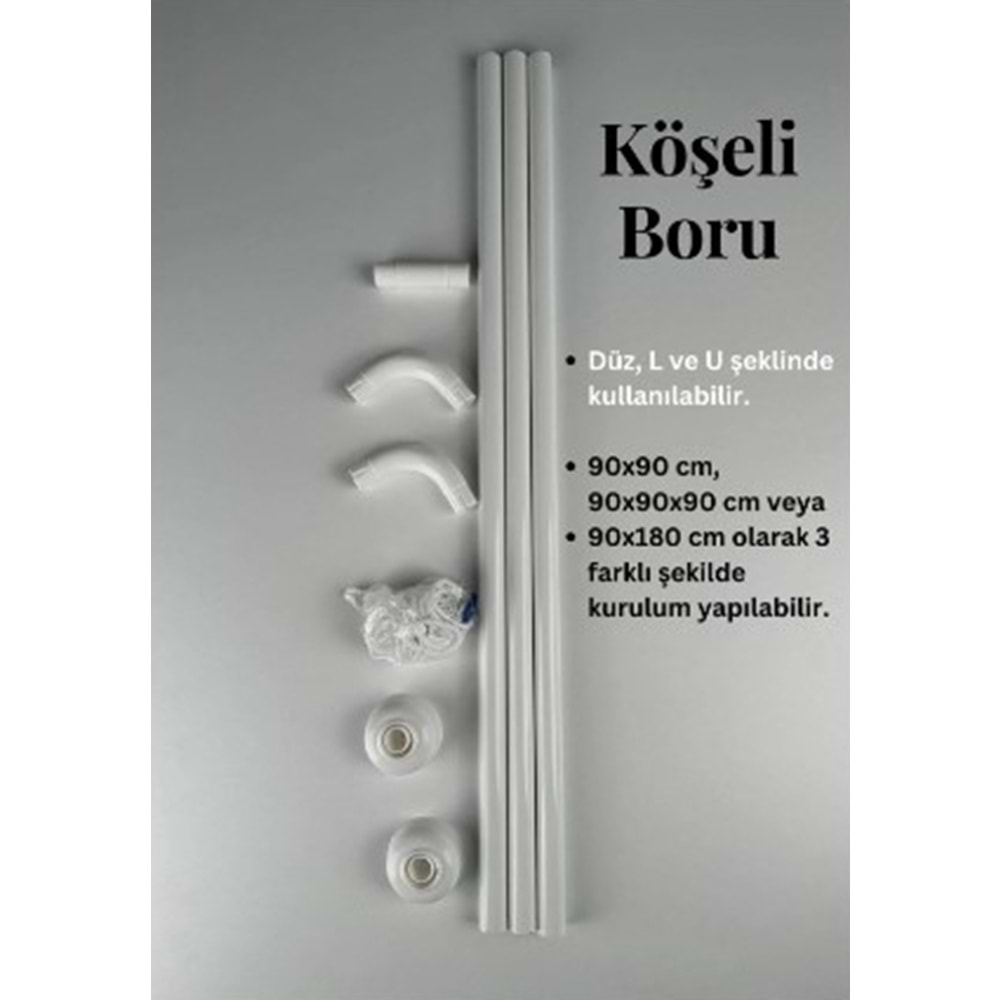 BANYO PERDESİ BORUSU KÖŞELİ ( 1 ADET FİYATIDIR )