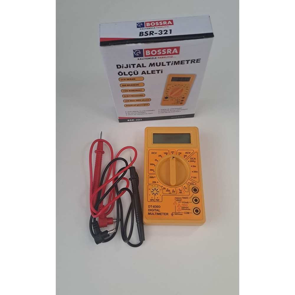 BOSSRA DİJİTAL MULTİMETRE ÖLÇÜ ALETİ ( AVOMETRE )
