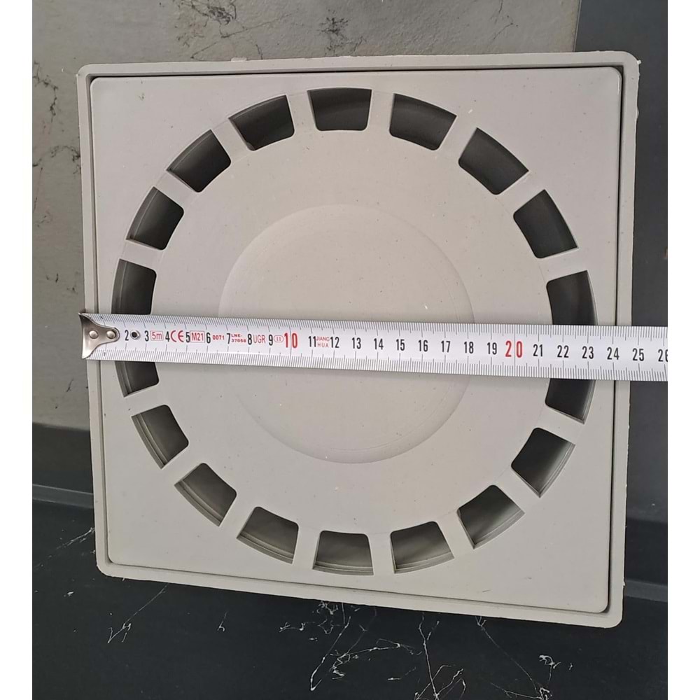 ÇAMUR KOVALI YER SÜZGECİ 25 x 25 cm - Ø 100 LÜK ALTTAN ÇIKIŞ YER SİFONU