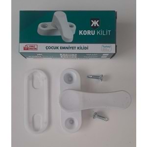 KORU KİLİT ÇOCUK EMNİYET KİLİDİ ZAMAK METAL - BEYAZ