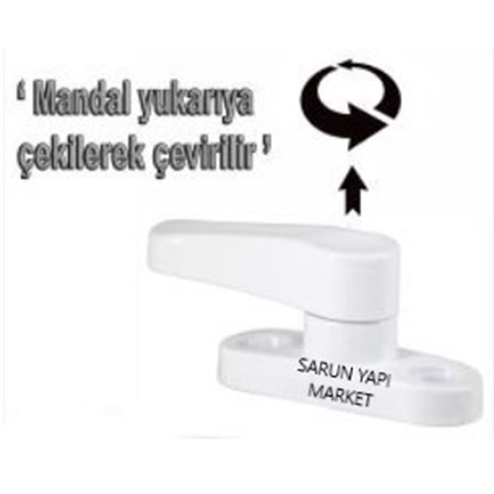 KORU KİLİT ÇOCUK EMNİYET KİLİDİ ZAMAK METAL - BEYAZ