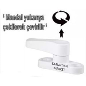 KORU KİLİT ÇOCUK EMNİYET KİLİDİ ZAMAK METAL - BEYAZ