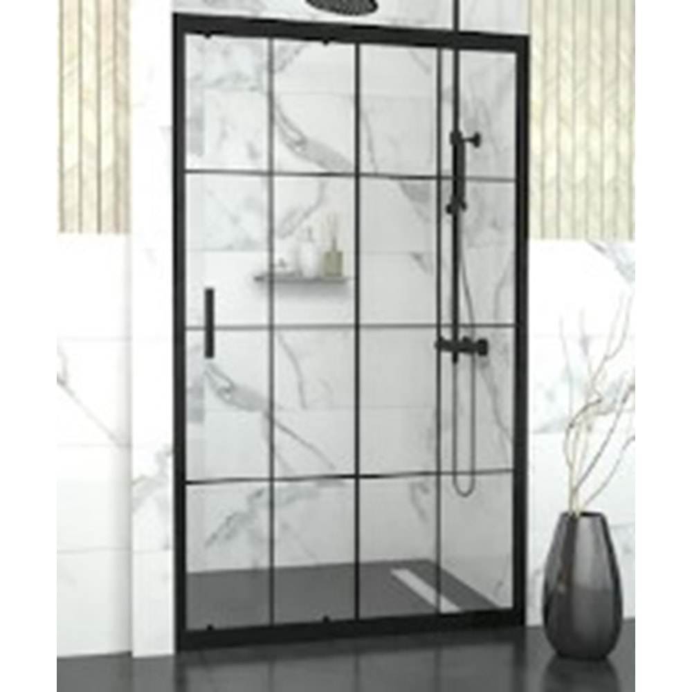 DUŞAKABİN 6mm CAM 1 SABİT 1 ÇALIŞIR 161-170 cm H:190cm - KAROLAJ ŞEFFAF CAM