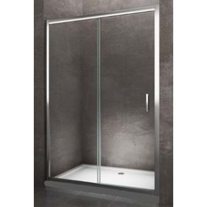 DUŞAKABİN 6mm CAM 1 SABİT 1 ÇALIŞIR 161-170 cm H:190cm - ŞEFFAF