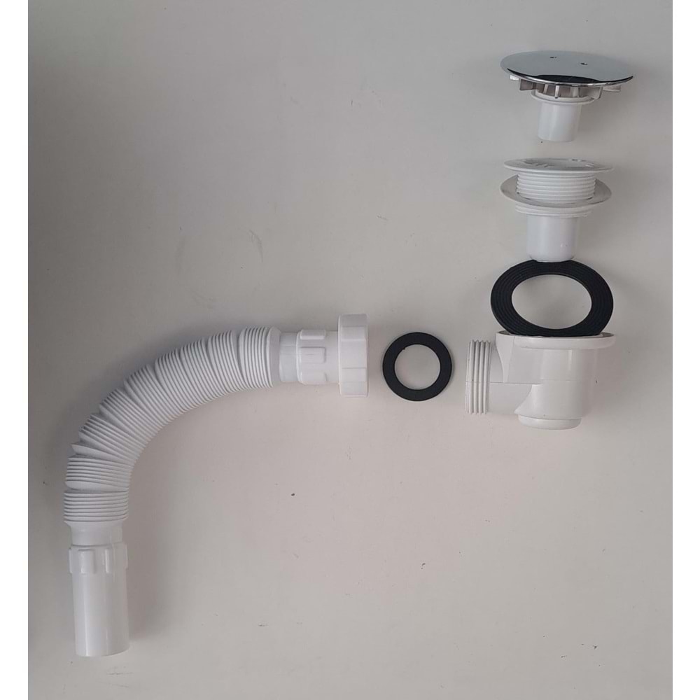 KROM DUŞ TROBLENİ TASLI KÖRÜKLÜ Ø 32 LİK ÇIKIŞLI ( ASET )