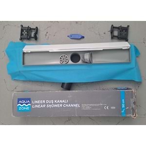 AQUA ZONE DUŞ KANALI LİNEER YANDAN ÇIKIŞ 50cm X Ø50 TEKSTİL MEBRANLI