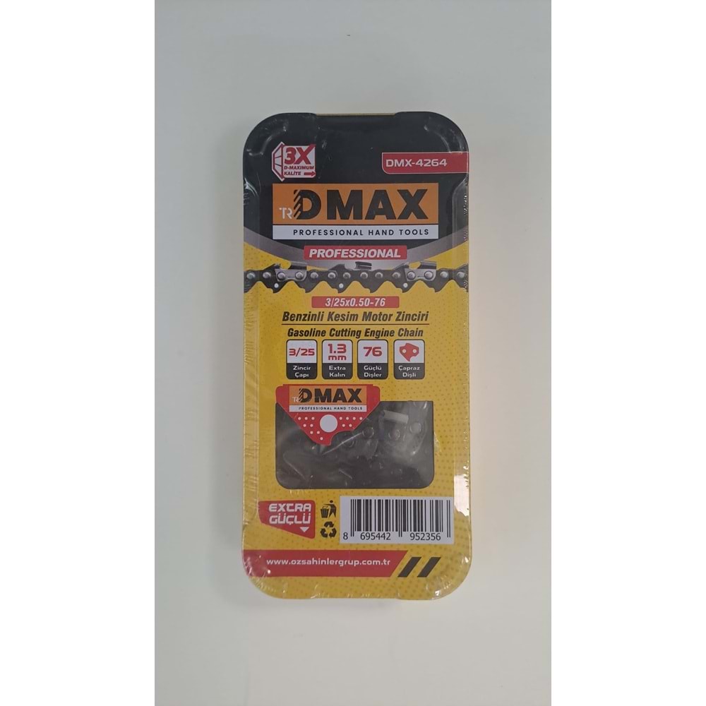 DMAX BENZİNLİ KESİM MOTOR ZİNCİRİ - 76DİŞ - 3/25x0,50-76 - DMX4264