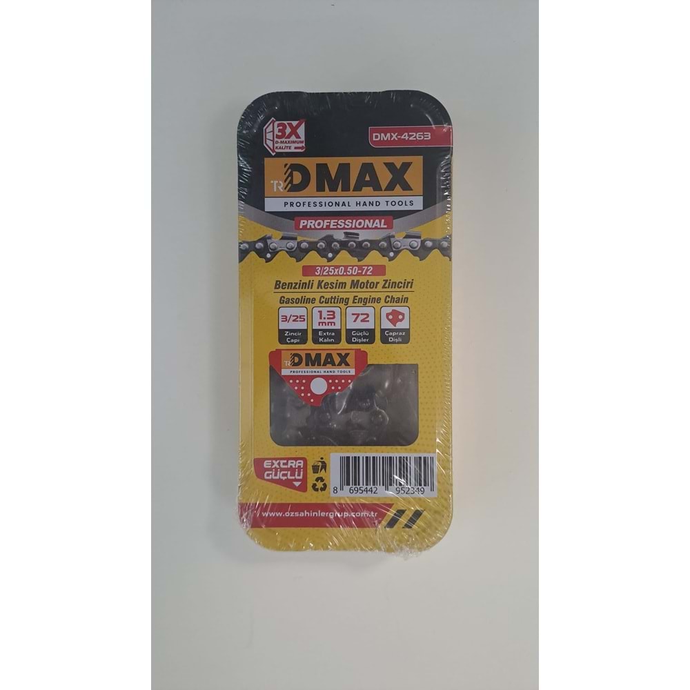 DMAX BENZİNLİ KESİM MOTOR ZİNCİRİ - 72DİŞ - 3/25x0,50-72 - DMX4263
