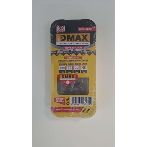 DMAX BENZİNLİ KESİM MOTOR ZİNCİRİ - 72DİŞ - 3/25x0,50-72 - DMX4263