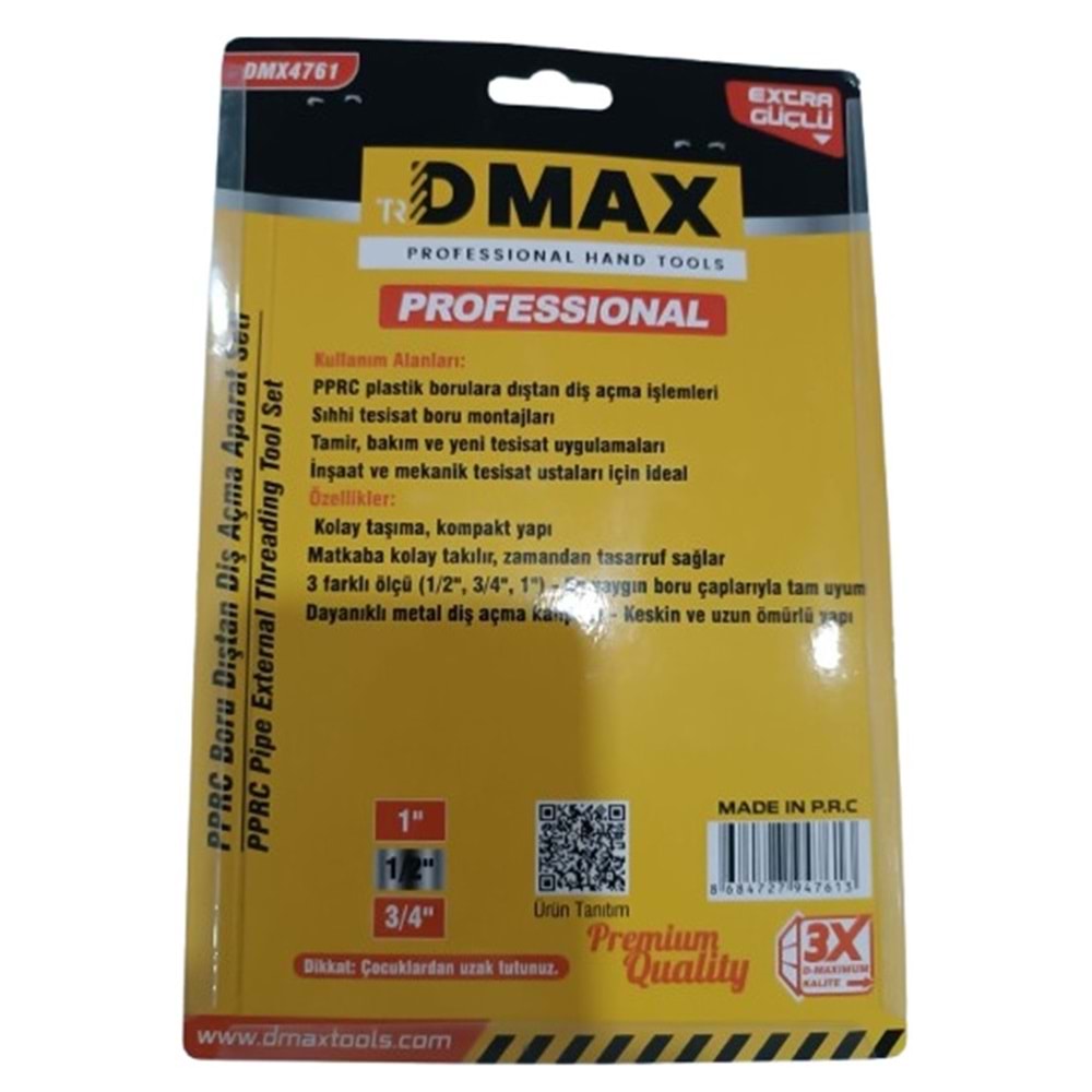 DMAX PPRC BORU DIŞTAN DİŞ AÇMA APARAT SETİ - DMX4761 - ( 1